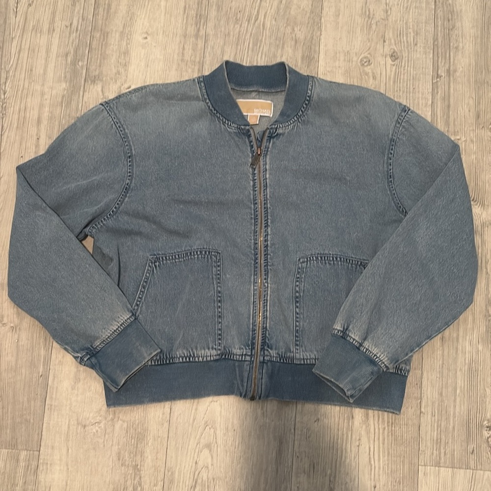 Michael Kors Denim Bomber Jean Jacket